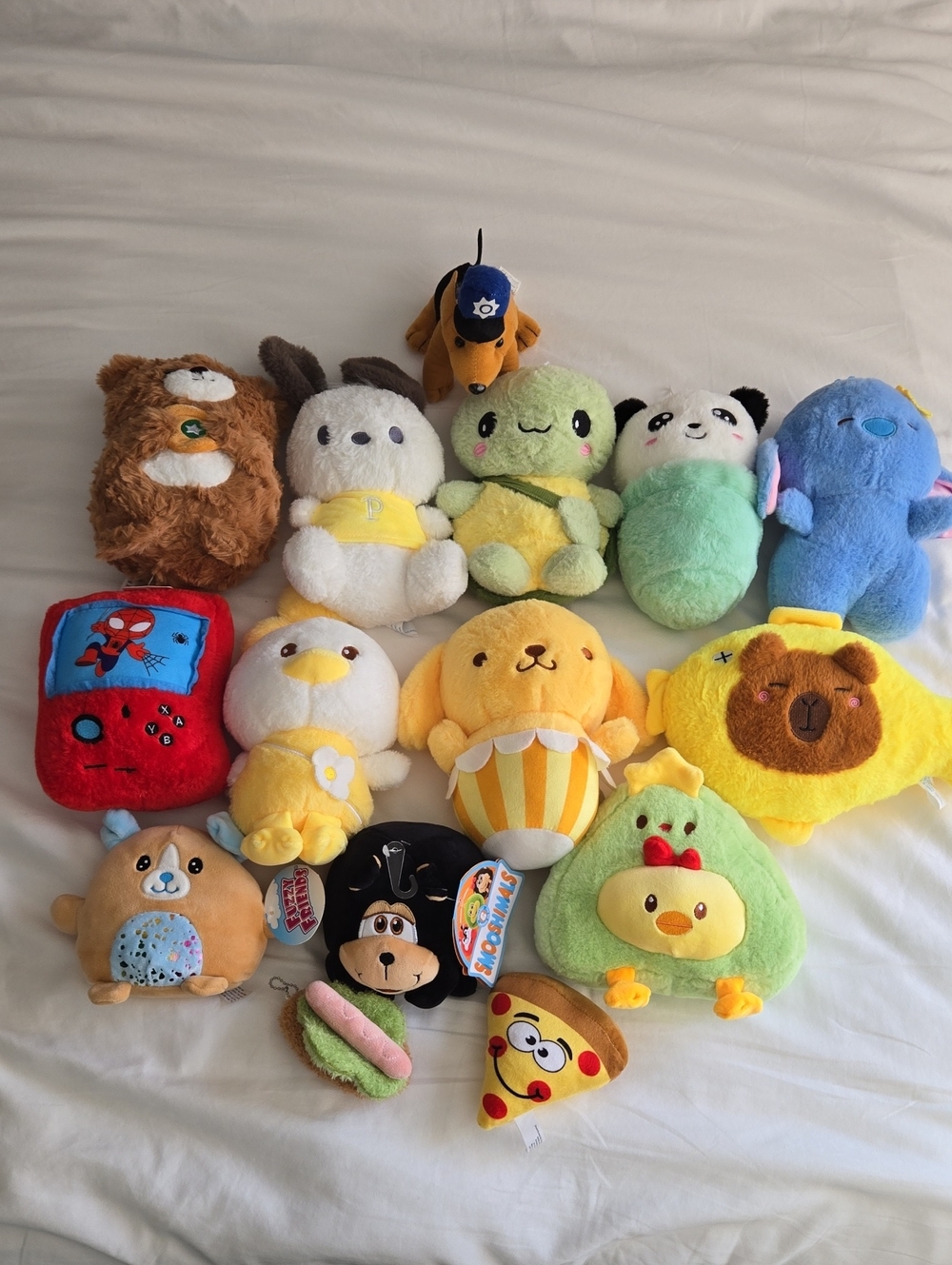 Lot Of 15 Assorted Kids Cute Plush Stuffed Animal Toys
